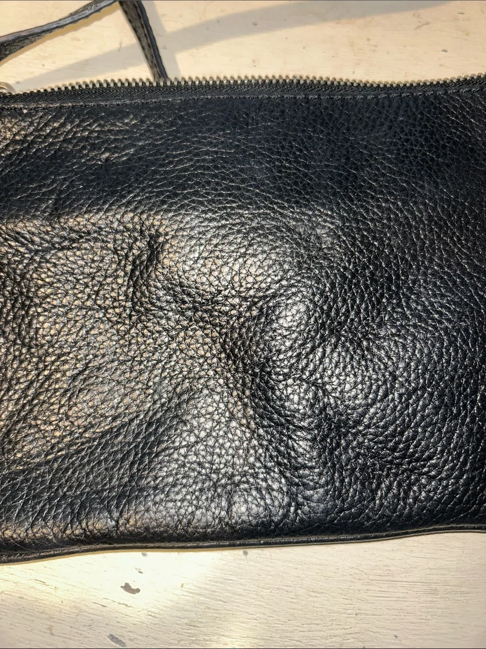 Michael Kors Black Pebbled Leather Slim Crossbody